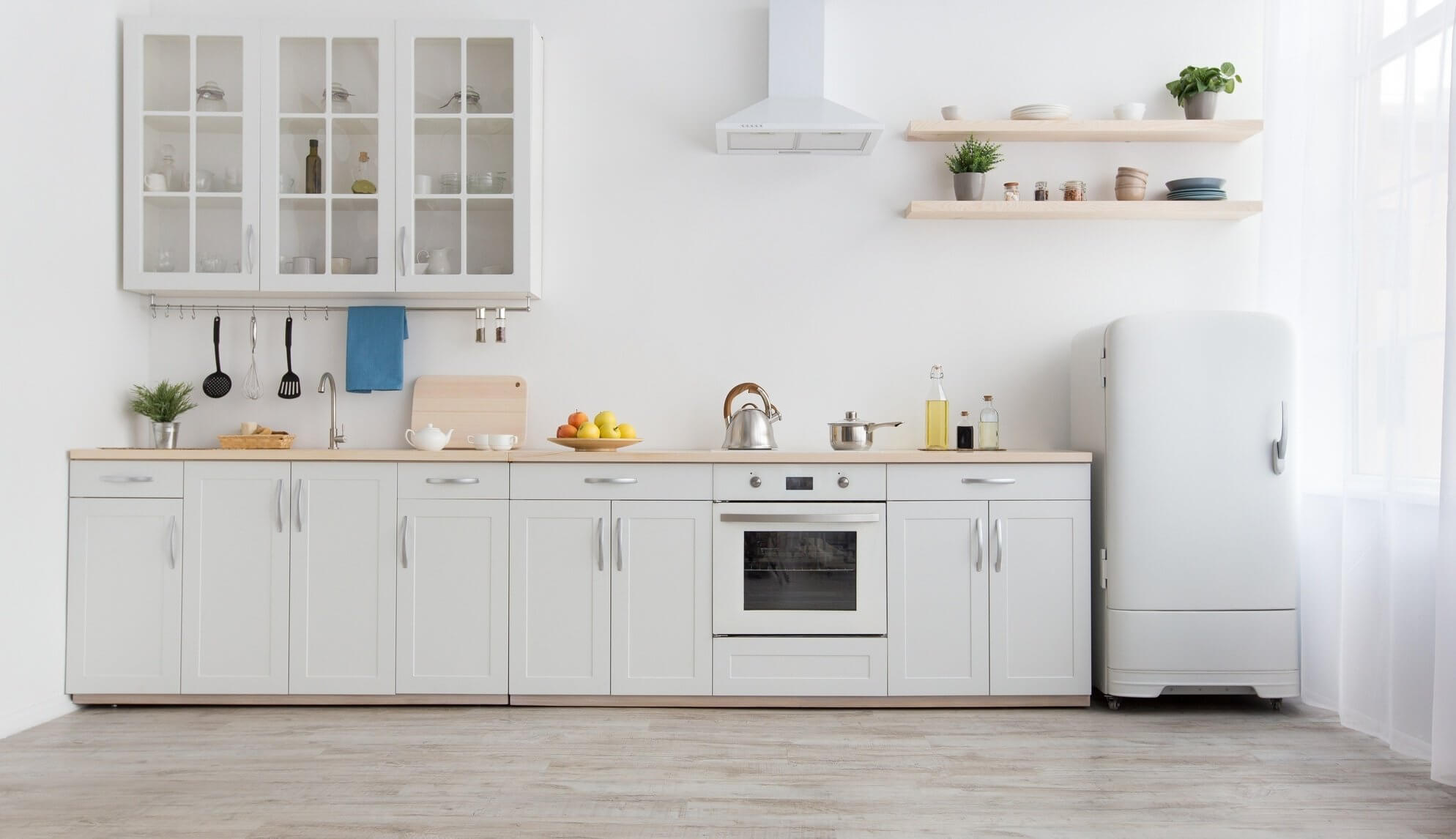Cocina blanca.