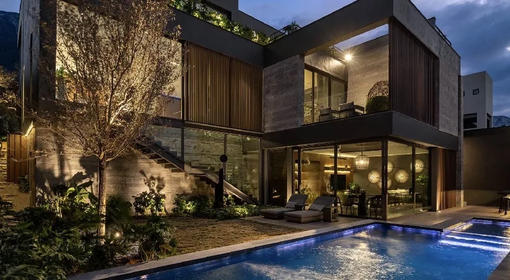 Fachada de la casa Diafana del Sorteo Tec.